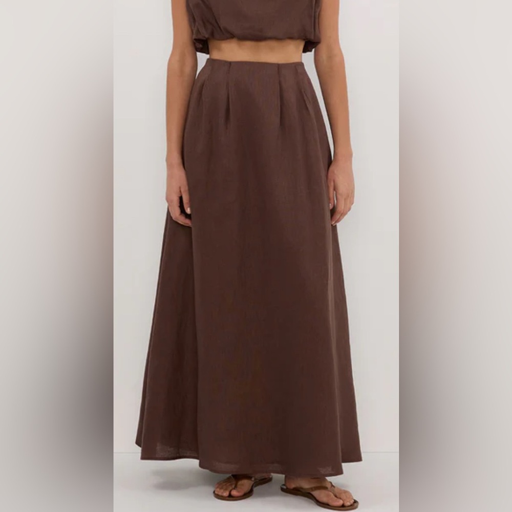 DISSH Chocolate Maxi Skirt Size 16 (17”x41”)